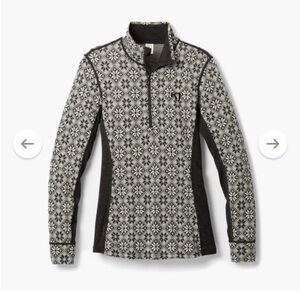 Kari Traa 100% Wool Half Zip Base Layer SP Black Grey